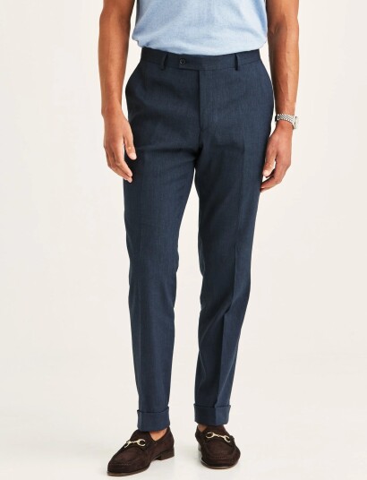 Morris Jack Linen Suit Trouser Navy 46 Morris Jack Linen Suit Trouser Navy 46