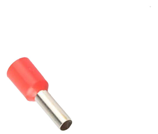 Tylle | Ledningsavslutter for 1 leder 100 stk Rød tylle for 4.0 mm² kabel