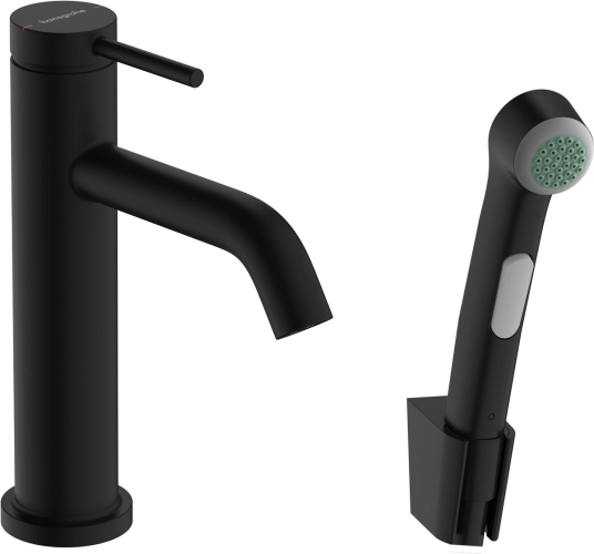 Hansgrohe Tecturis S Servantbatteri Bidettedusj og 160 cm slange Sort Matt
