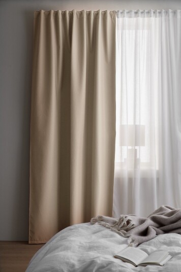 Ellos Home Mørkleggingsgardin Cara 1 stk Beige