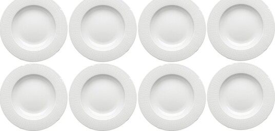 Swedish Grace Dyp Tallerken 25 cm 8 pk Snø Swedish Grace Dyp Tallerken 25 cm 8 pk Snø
