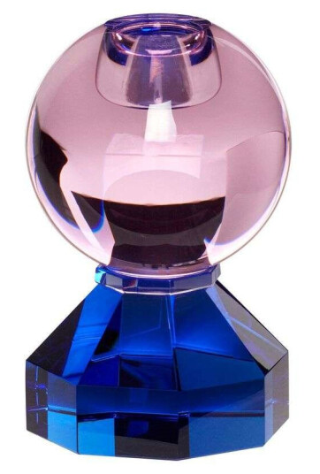 Hübsch Gem Lysestake 11 cm Krystall Rosa/Blå Elegant Design Hübsch Gem Lysestake 11 cm Krystall Rosa/Blå Elegant Design