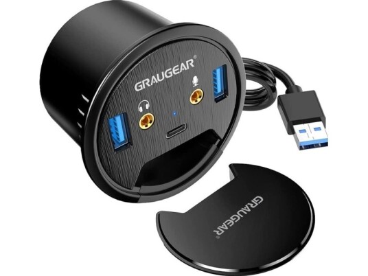 Gaffel Graugear Usb 3.0 Bordhub Med Lyd- Og Mikrofontilkobling