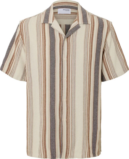 Selected Slhrelax-Sal Shirt Ss Resort - Multi/patterned - L