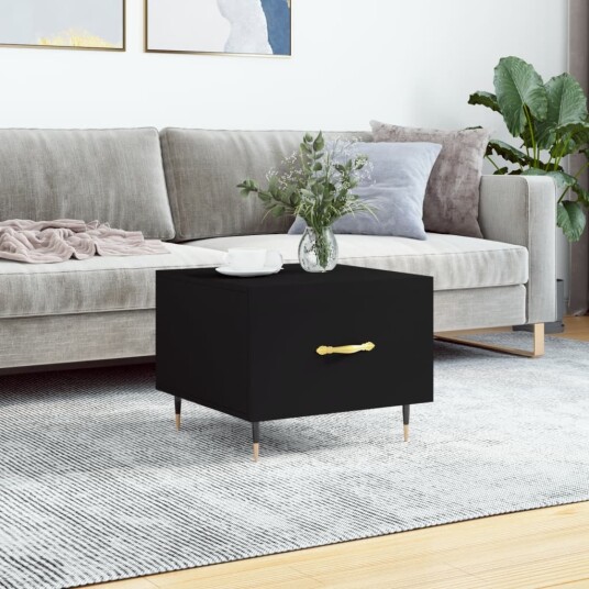 vidaXL Salongbord svart 50x50x40 cm konstruert tre