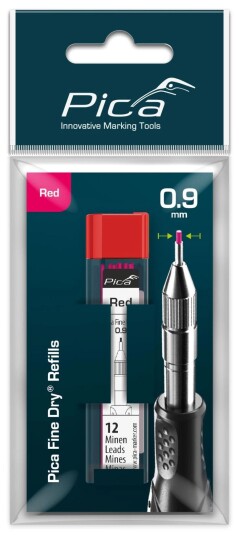 Pica Marker Fine Dry Refill   R??d