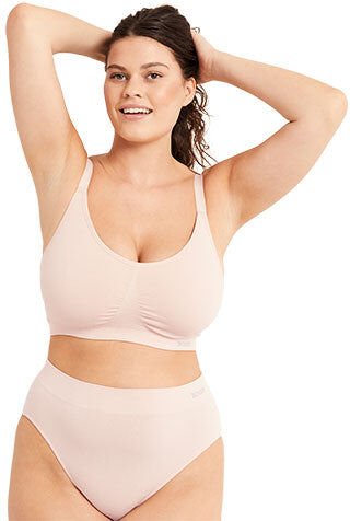 Boody Full Bust Wireless Bra Nude   Str. L