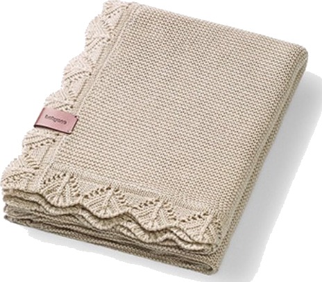 Babyono Babyteppe Bambusstrikket 75x100cm Light Beige Babyono Babyteppe Bambusstrikket 75x100cm Light Beige