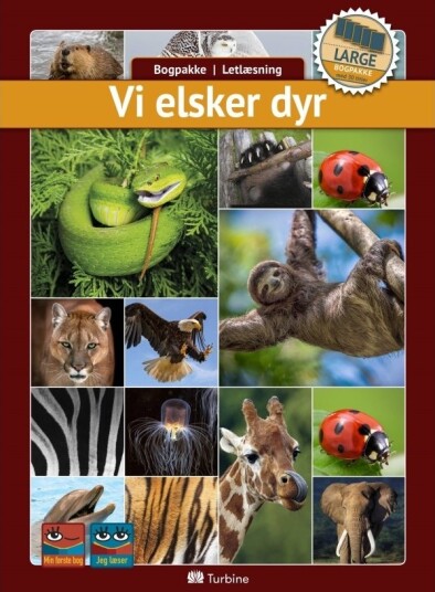 Vi Elsker Dyr Large 30 Bøker | Bokboks Lettlest Fakta | Språk: Dansk