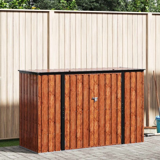 vidaXL Hage Lagringsboks Brun 214 x 82 x 132 cm Stål vidaXL Hage Lagringsboks Brun 214 x 82 x 132 cm Stål