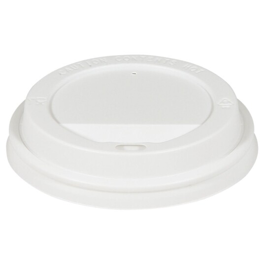 WIMEX Lokk til engangskopp Cappuccino Latte Macchiato Take away 0,3 l; 9x1.8 cm ØxH; Hvit; 100 Stykk / Forpakning