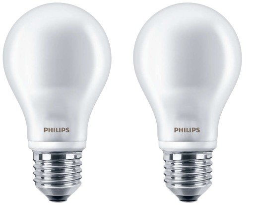 Klassisk LED-standard 7W 827, 806 lumen, E27, matt, (2-pakning)