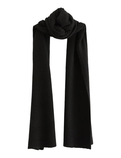 Lindex Scarf Knitted Petra - Black - ONE SIZE