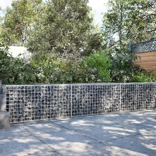 vidaXL Gabion med 5 mm Tråd og 5x5 cm Maske 250x20x50 cm