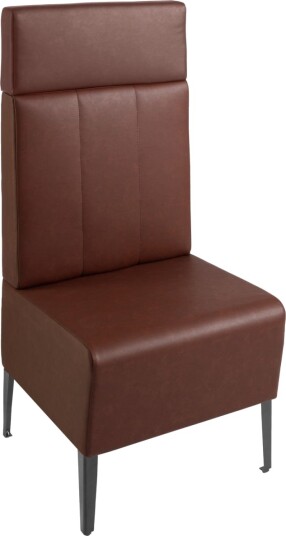 VEGA Polstret modulbenk 60 cm Adapto med rygg og nakkestøtte; 60x64x127 cm BxDxH; Sete Brun Ramme Svart VEGA Polstret modulbenk 60 cm Adapto med rygg og nakkestøtte; 60x64x127 cm BxDxH; Sete Brun Ramme Svart
