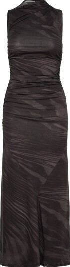 Weekday Printed Maxi Dress Black XL