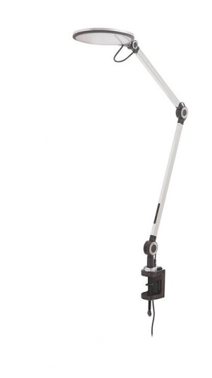 Lindby Nyxaris LED-klemmelampe, CCT, sølv