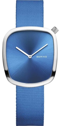 Bering Dameklokke 18034 308 Pebble Blå/Tekstil Ø34 mm