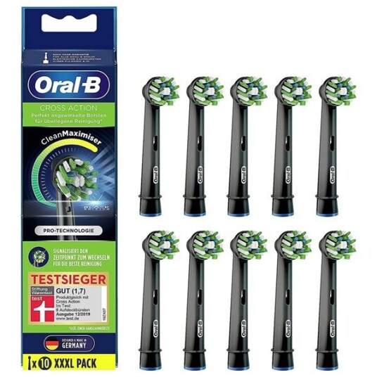 Oral-B CrossAction CleanMaximiser Tannbørstehoder - 10-pakning
