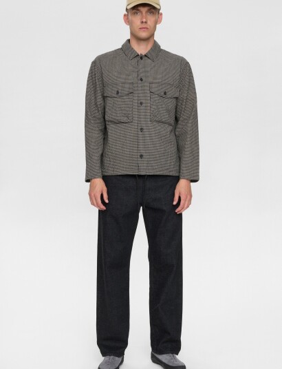 Anerkjendt Akotto Check Overshirt Black S Anerkjendt Akotto Check Overshirt Black S