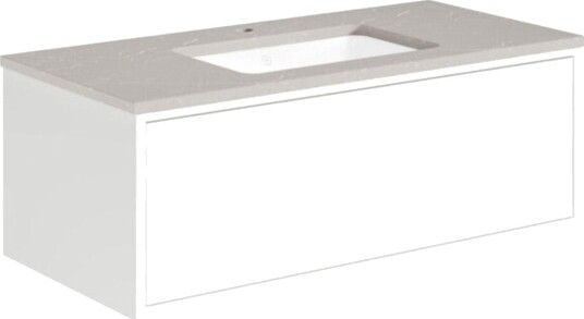 Gustavsberg Ducentic Servantskap med Benkeplate Hvit / 100cm Polar Grey 1 Hull for Kran Gustavsberg Ducentic Servantskap med Benkeplate Hvit / 100cm Polar Grey 1 Hull for Kran