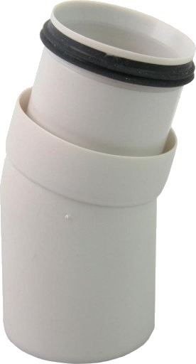 Smartline 50 mm PP bend 15 grader off white
