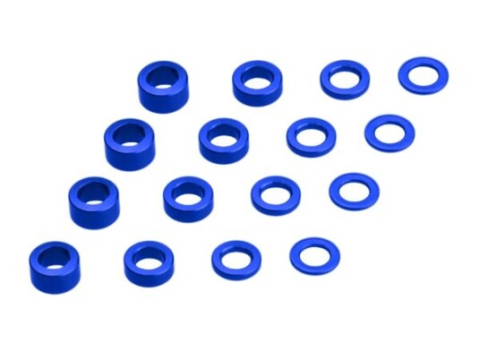 JConcepts Metric Washer Set 0.5/1/2/3mm Blue  16 
