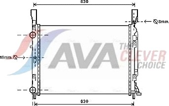 AVA COOLING SYSTEMS RTA2469 Radiator motorkjøling