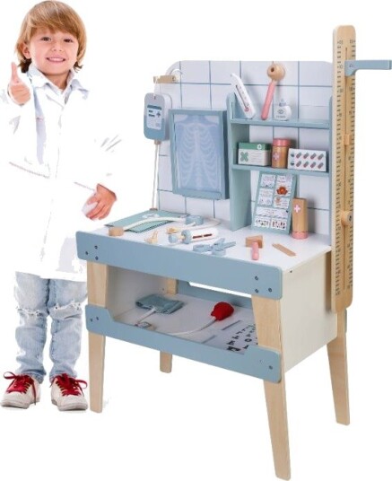Edufun Mini-Legekontor I Tre Med 20+ Tilbehør 87cm