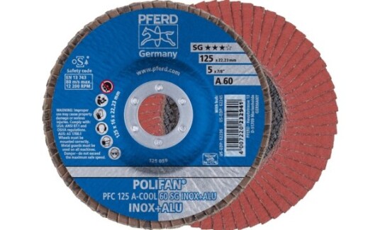 Pferd Pfc 125 A Cool 60 Sg Inox+Alu Metall 12200 Rpm 12,5 Cm 10 Stykker Pferd Pfc 125 A Cool 60 Sg Inox+Alu Metall 12200 Rpm 12,5 Cm 10 Stykker