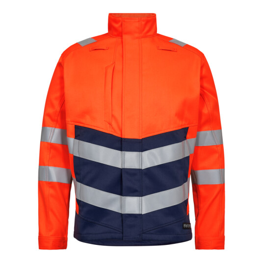 Engel Safety+ arbeidsjakke Oransje/Blått blekk SEW-1321-188-10165 XS