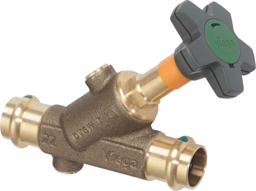 Viega easytop krv vinkelseteventil 28 rødgods