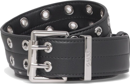 Ganni Double Eyelet Belt Black XS/S Ganni Double Eyelet Belt Black XS/S