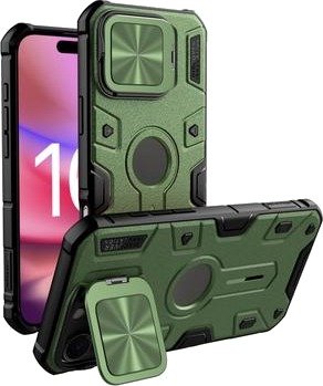 iPhone 16 Pro Max Nillkin CamShield Armor Prop Hybrid-deksel - MagSafe-kompatibel - Grønn