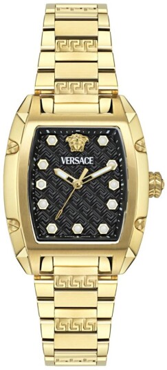 Versace Dameklokke VE8K00524 Dominus Sort/Gulltonet stål