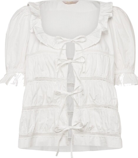 by Ti Mo Poplin Bow Blouse White L by Ti Mo Poplin Bow Blouse White L