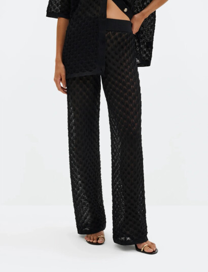 Malina Alissa Knitted Pants   Black   XXS