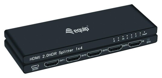 EQUIP HDMI Splitter 2.0 4 Port Ultra Slim 4K/60Hz schwarz EQUIP HDMI Splitter 2.0 4 Port Ultra Slim 4K/60Hz schwarz