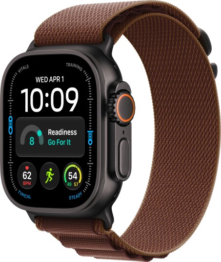 Apple Watch Ultra 4 GPS + Cellular 49mm Black Titanium Case with Burgundy Alpine Loop L