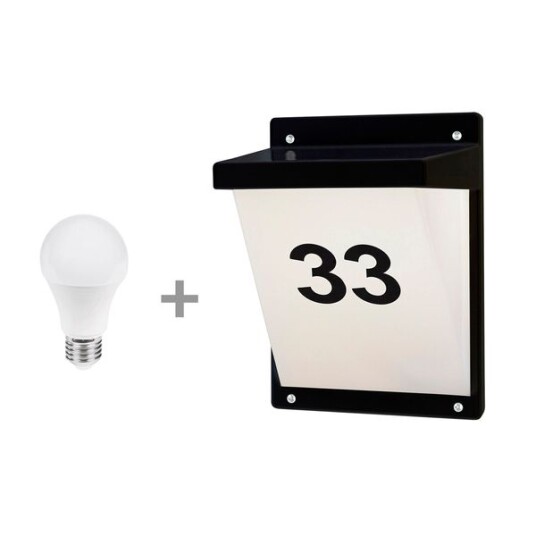 Vegglampe Airam Vino E27 Svart + 7W Led pære