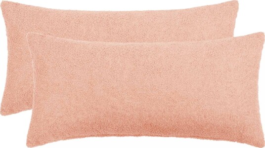 vidaXL Putetrekk 2 pcs HEERLEN Rosa 40 x 70 cm Bouclé