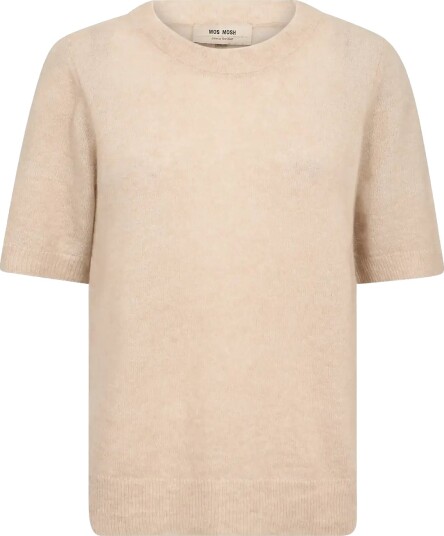 MOS MOSH Mmmape Ss O Neck Knit Beige S MOS MOSH Mmmape Ss O Neck Knit Beige S