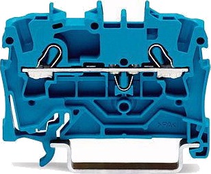 Wago Rekkeklemme 2-Leder 2.5mm² Blå Wago Rekkeklemme 2-Leder 2.5mm² Blå