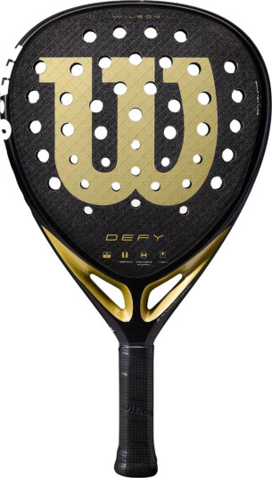 Wilson Defy V1 padelracket for viderekomne unisex Black/Gold/ One Size Wilson Defy V1 padelracket for viderekomne unisex Black/Gold/ One Size