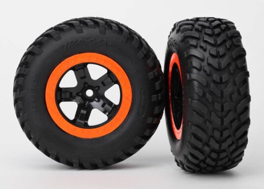 Traxxas 5864 Tires & Wheels SCT/SCT 2WD Front 2