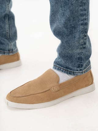 Roberto Rosso Carlo Loafer Suede Beige 42
