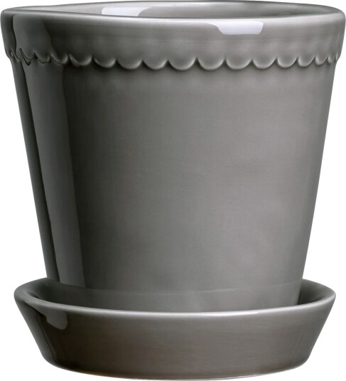 Bergs Potter Helena krukke glasert Ø16 cm Pearl grey Bergs Potter Helena krukke glasert Ø16 cm Pearl grey
