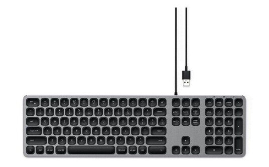 Satechi Aluminum Wired USB - Tastatur - Amerikansk Engelsk - Grå