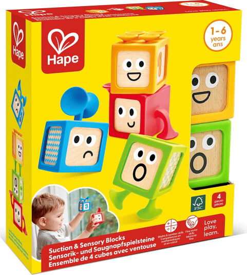 Hape Hape Suction & Sensory Blocks - Multi/patterned - ONE SIZE