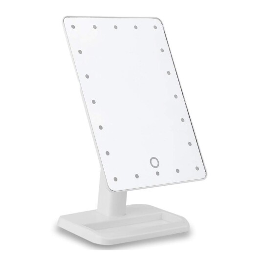 Sminkespeil med LED-lamper - Hvit